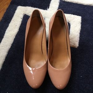 J crew Sylvia patent leather wedges